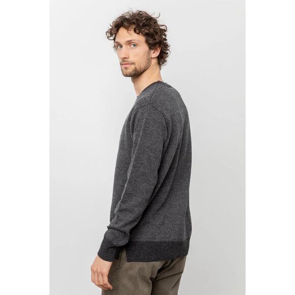 Rails Rune Pullover Sweater Mens Charcoal Ice Medium Wool Blend Casual Office - Picture 2 of 11